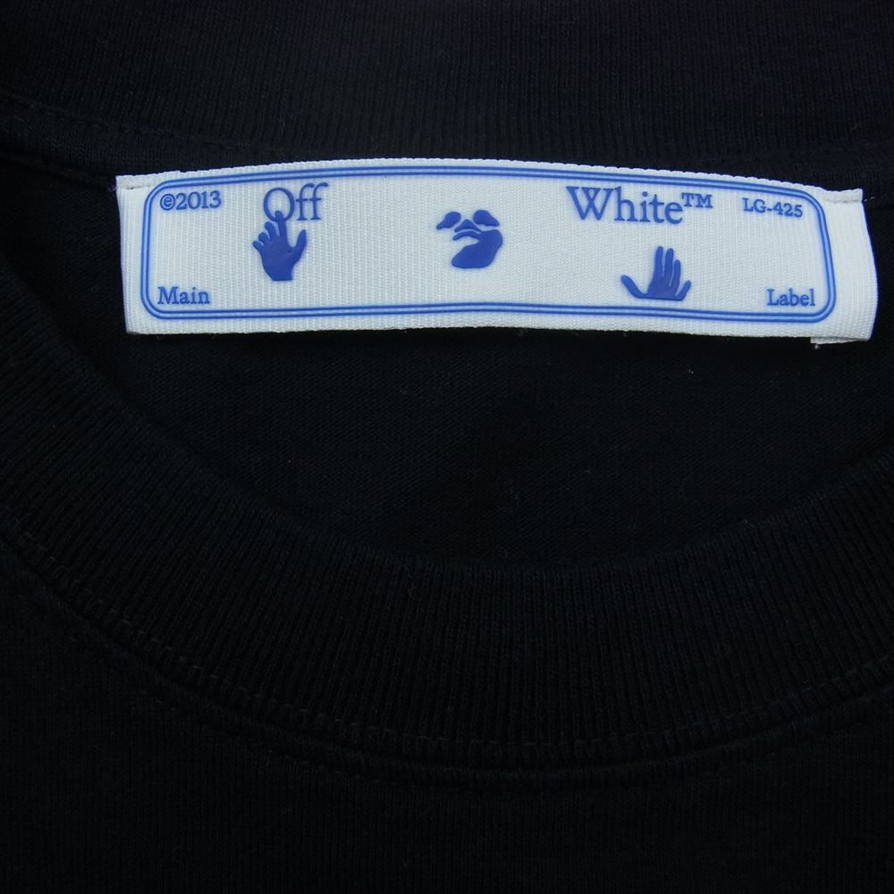 OFF-WHITE オフホワイト OMAA038S21JER012 Mad Cat Over Crewneck T-Shirt オーバー クルーネック T シャツ ブラック系 XS【中古】