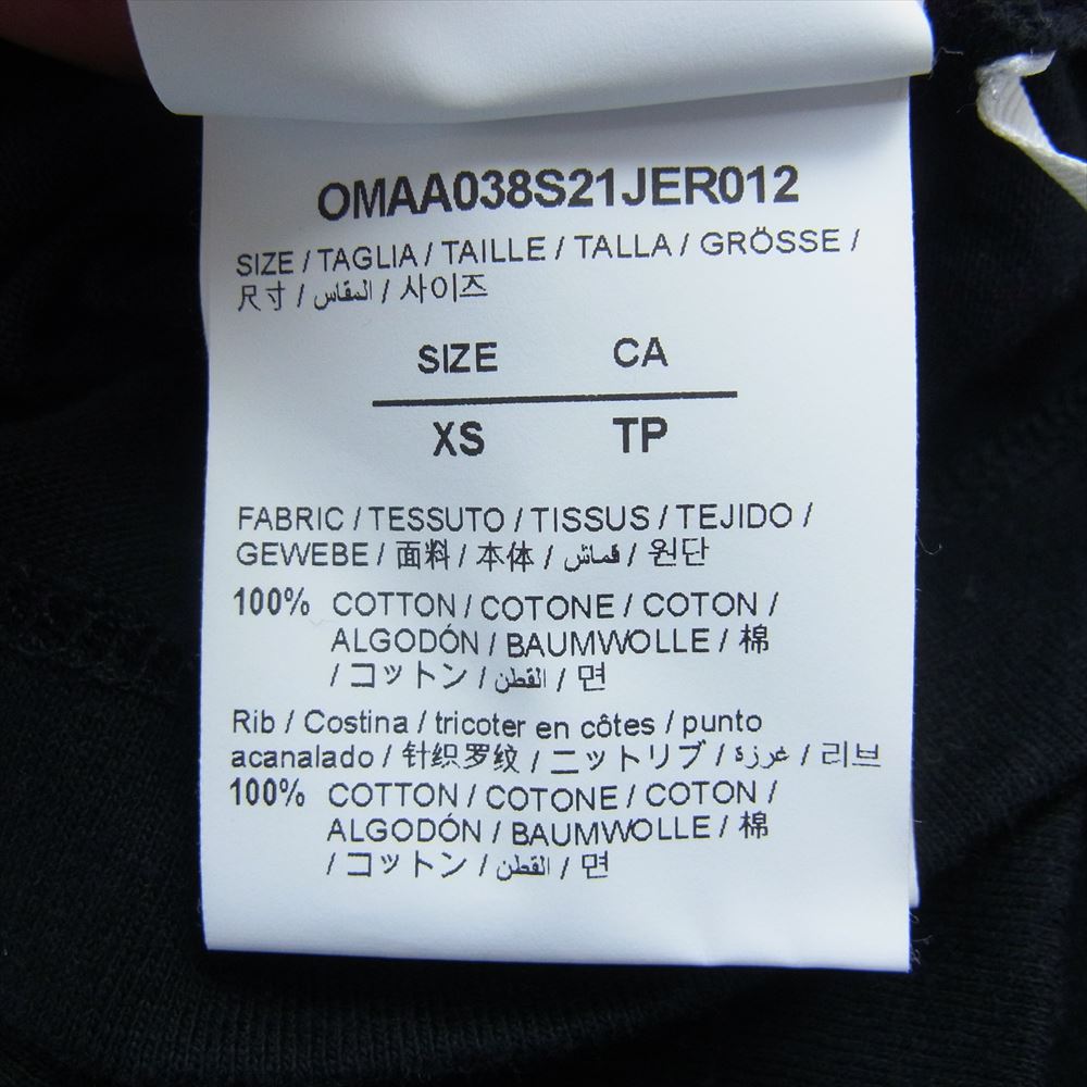 OFF-WHITE オフホワイト OMAA038S21JER012 Mad Cat Over Crewneck T-Shirt オーバー クルーネック T シャツ ブラック系 XS【中古】