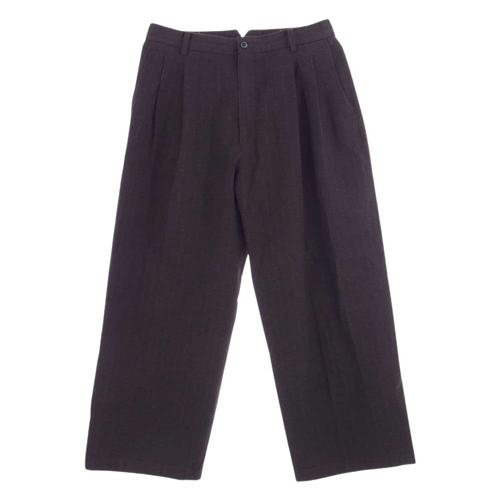 ヨーコサカモト コットン オーバーサイズ シャツ ジャケット ワイドパンツ セットアップ ダークブラウン系 M【中古】