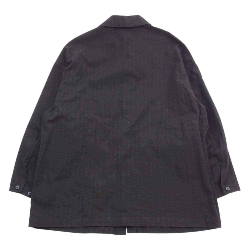 ヨーコサカモト コットン オーバーサイズ シャツ ジャケット ワイドパンツ セットアップ ダークブラウン系 M【中古】