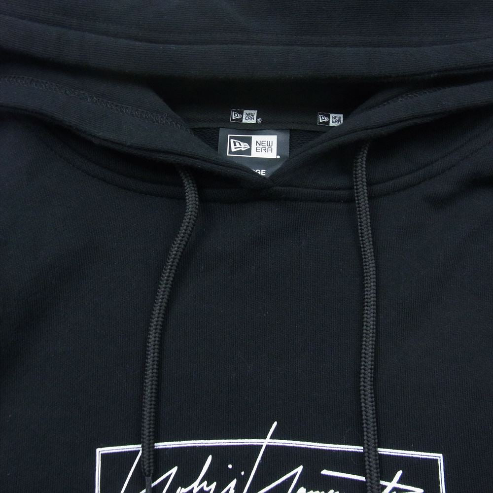 Yohji Yamamoto POUR HOMME ヨウジヤマモトプールオム HX-T84-984 NEW ERA ニューエラ BOX LOGO PRINT SWEAT PULLOVER HOODIE ボックス ロゴ パーカー ブラック系 L【中古】