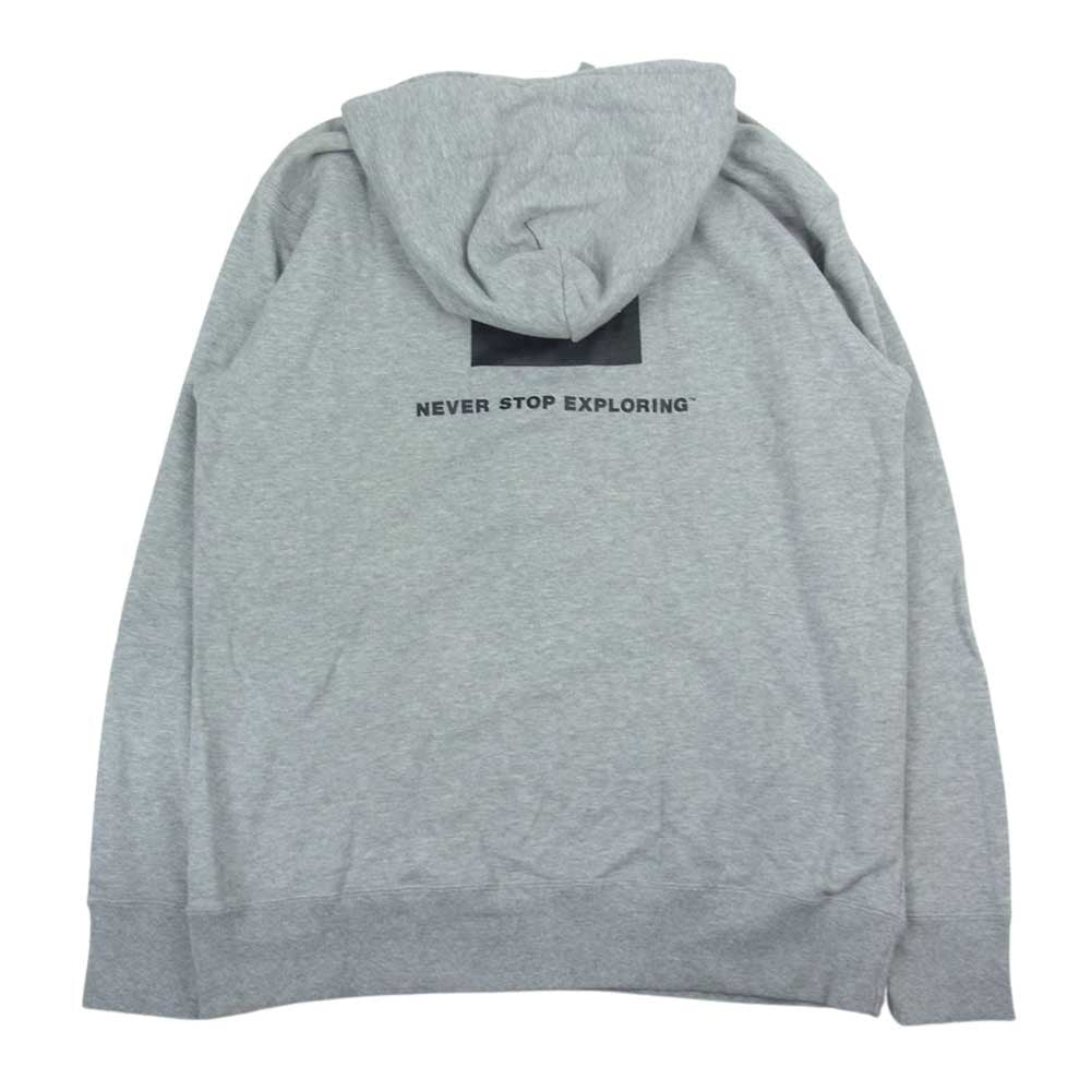 THE NORTH FACE ノースフェイス NT11901A スクエアロゴ バックプリント スエット パーカー グレー系 XL【中古】