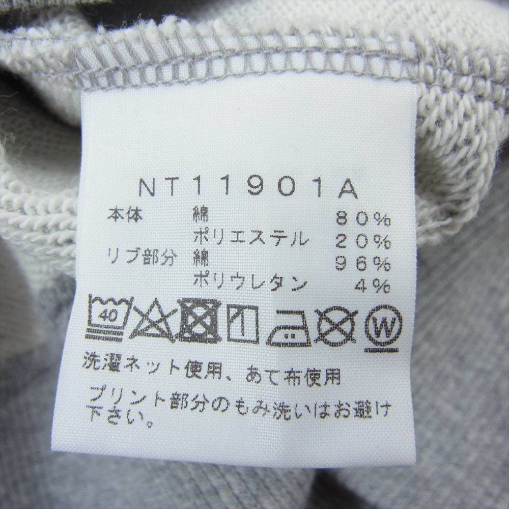 THE NORTH FACE ノースフェイス NT11901A スクエアロゴ バックプリント スエット パーカー グレー系 XL【中古】