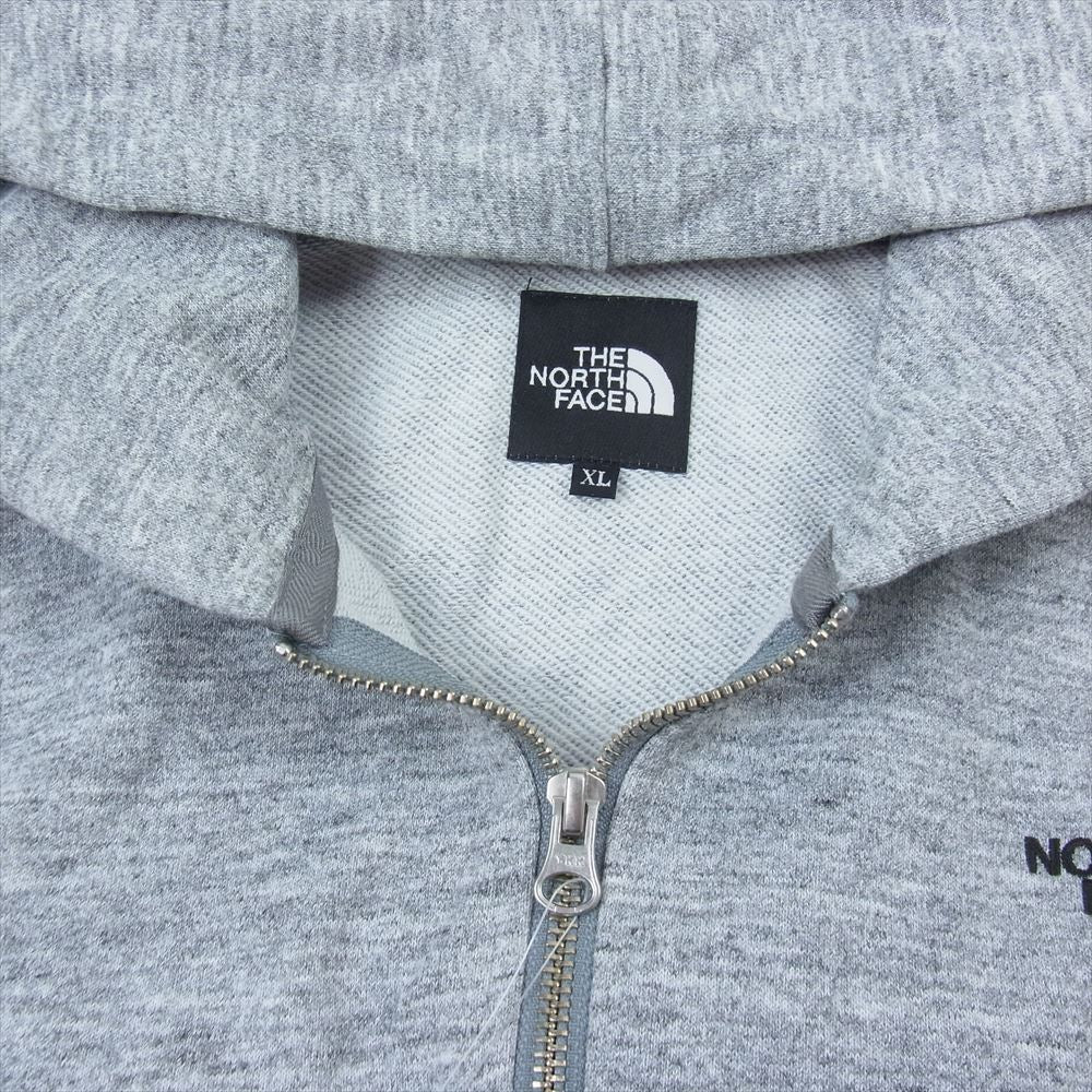 THE NORTH FACE ノースフェイス NT11952 SQUARE LOGO FULLZIP スクエアロゴ フルジップ スエット パーカー ミックスグレー XL【新古品】【未使用】【中古】