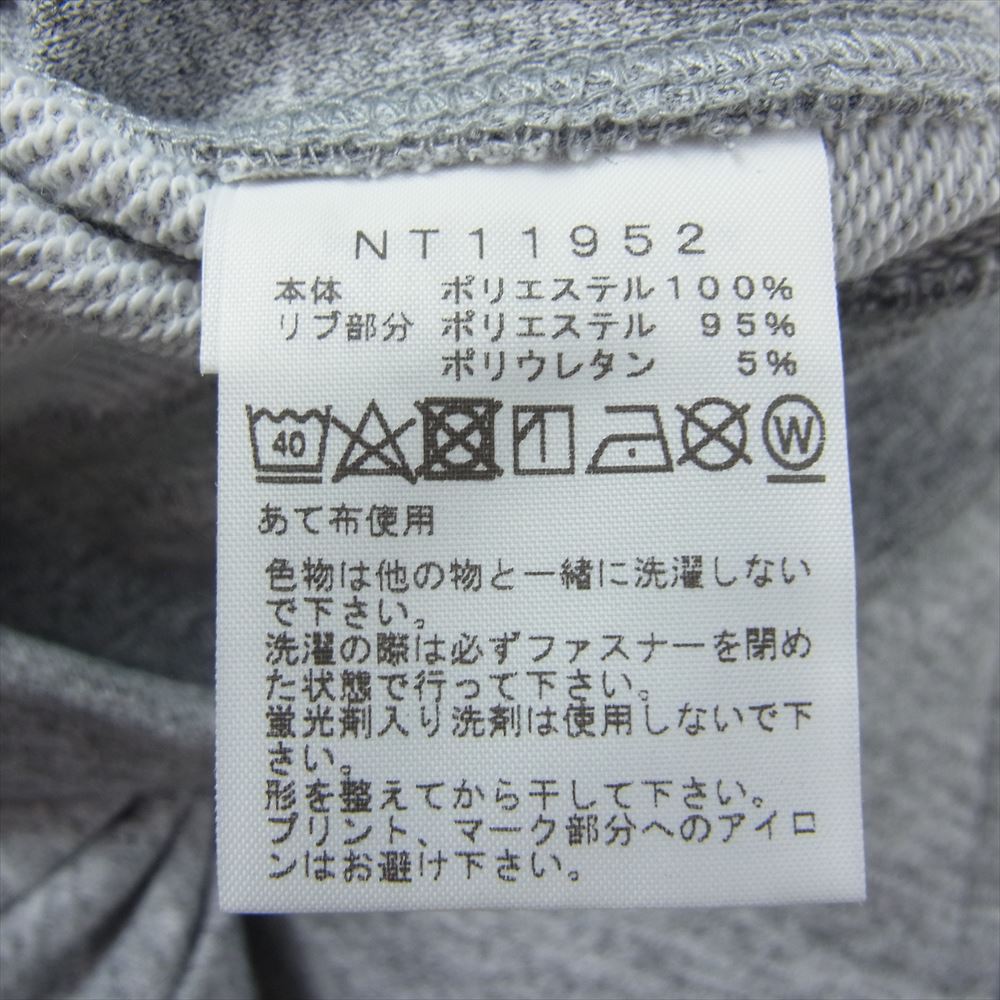 THE NORTH FACE ノースフェイス NT11952 SQUARE LOGO FULLZIP スクエアロゴ フルジップ スエット パーカー ミックスグレー XL【新古品】【未使用】【中古】