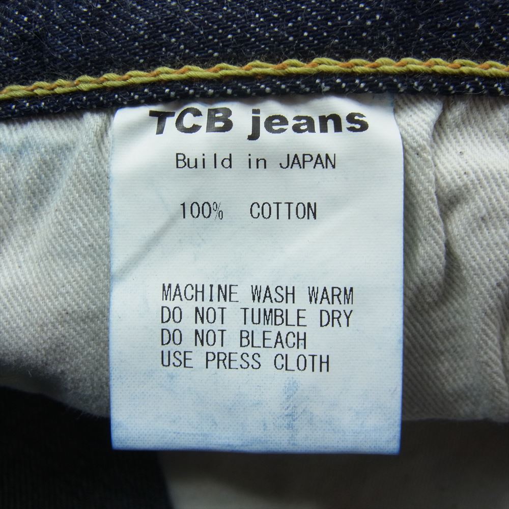 ティーシービー ジーンズ 50s XX レプリカ 猫パッチ 赤耳 テーパード デニム パンツ  インディゴブルー系 40【極上美品】【中古】