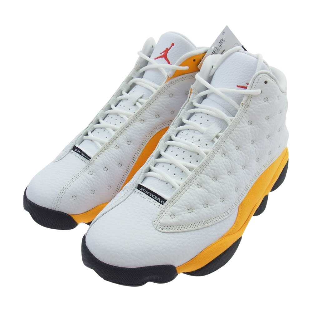 NIKE AIR JORDAN ナイキ ジョーダン 414571-167 13 RETRO DEL SOL エアジョーダン13 レトロ デラソル ハイカット スニーカー  ホワイト系 イエロー系 27.0cm【新古品】【未使用】【中古】