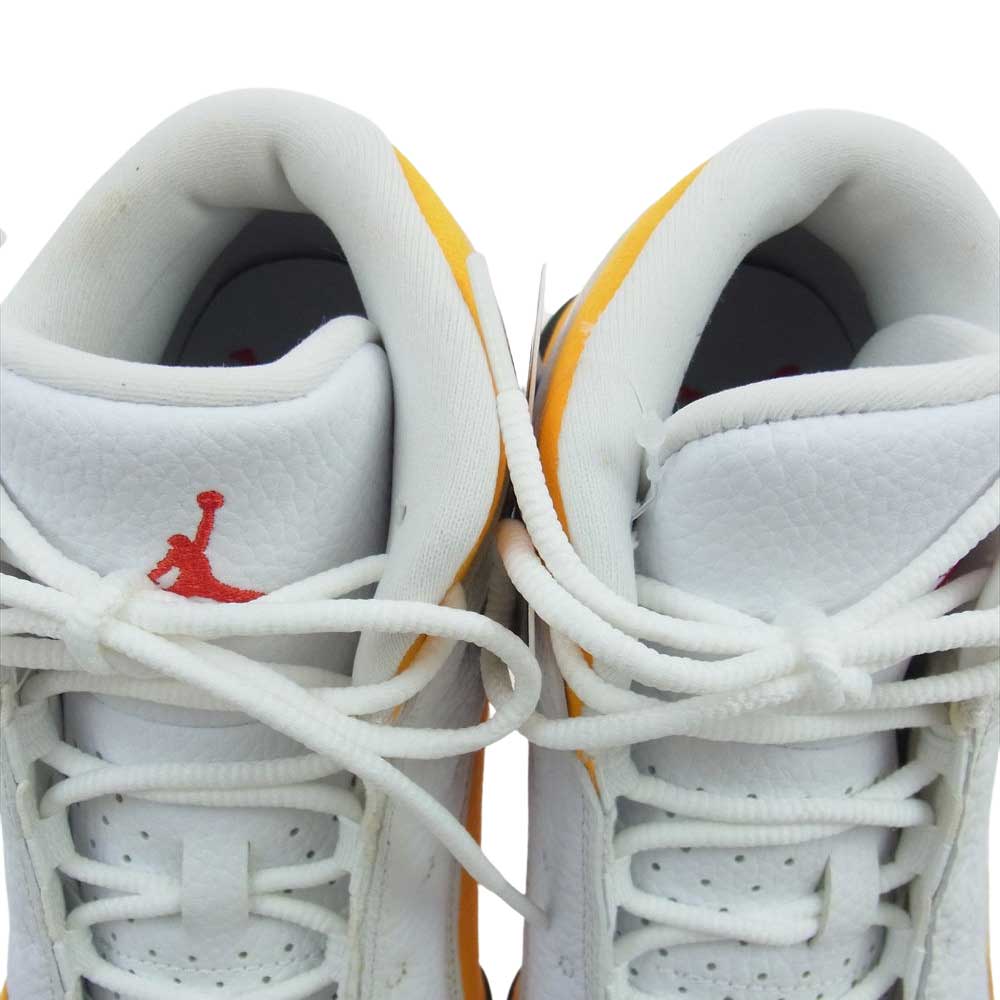 NIKE AIR JORDAN ナイキ ジョーダン 414571-167 13 RETRO DEL SOL エアジョーダン13 レトロ デラソル ハイカット スニーカー  ホワイト系 イエロー系 27.0cm【新古品】【未使用】【中古】