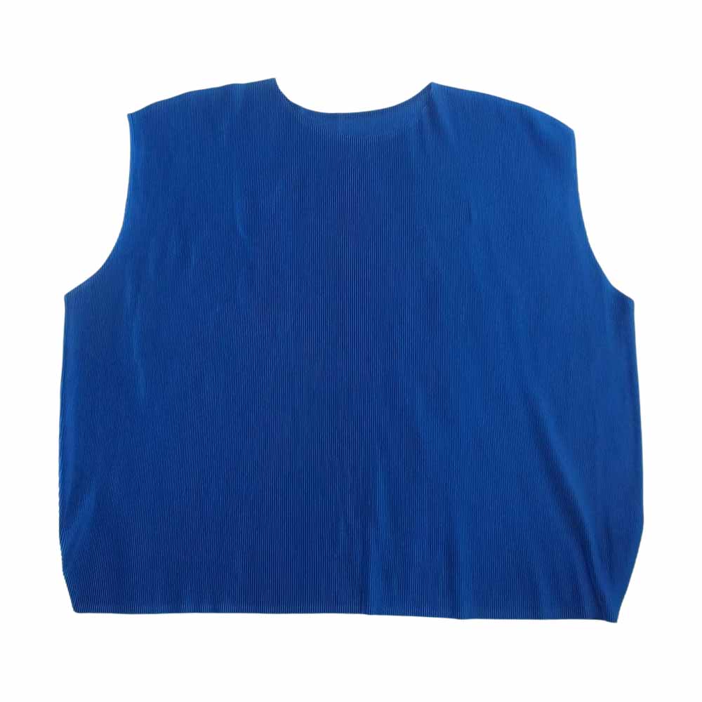 PLEATS PLEASE プリーツプリーズ イッセイミヤケ PP01FK313 MIST WAY プリーツ加工 細プリーツ フレンチスリーブ カットソー ブルー ブルー系 3【中古】