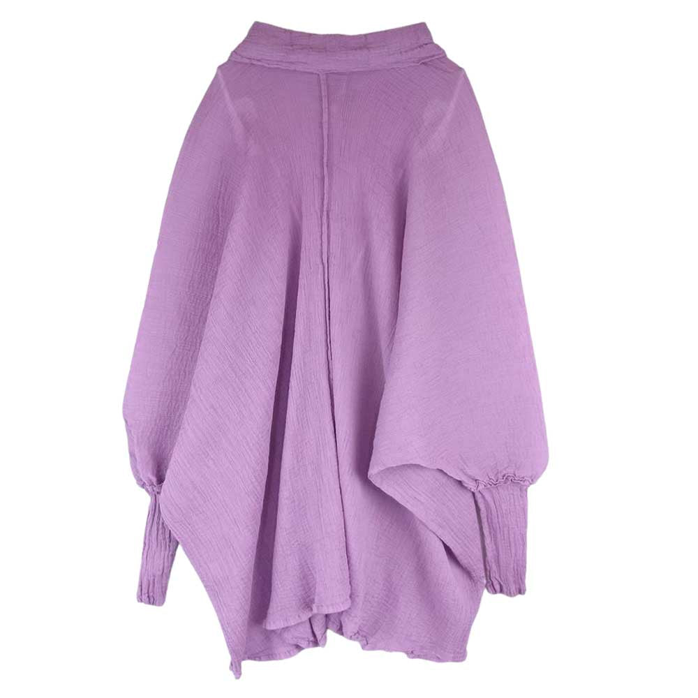 ISSEY MIYAKE イッセイミヤケ me ミー M121FO542 SQUARE SEE-THROUGH CREPE シースルークレープ ドルマンスリーブ ブラウス シャツ  ピンク系【中古】