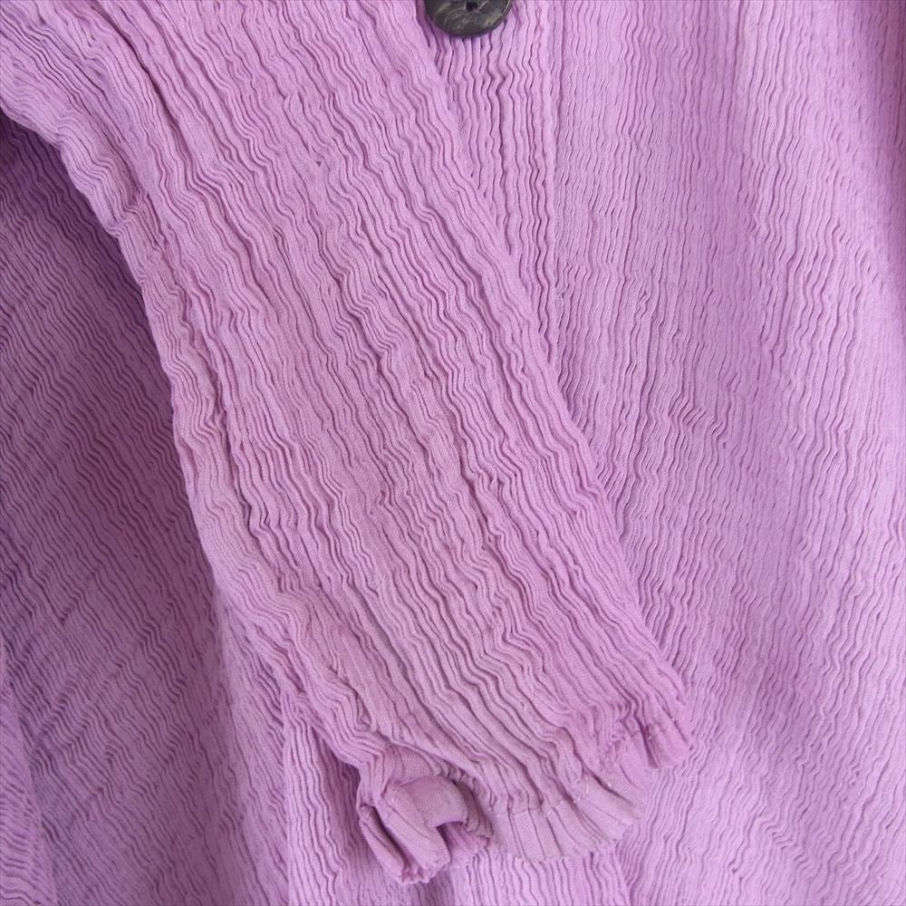 ISSEY MIYAKE イッセイミヤケ me ミー M121FO542 SQUARE SEE-THROUGH CREPE シースルークレープ ドルマンスリーブ ブラウス シャツ  ピンク系【中古】