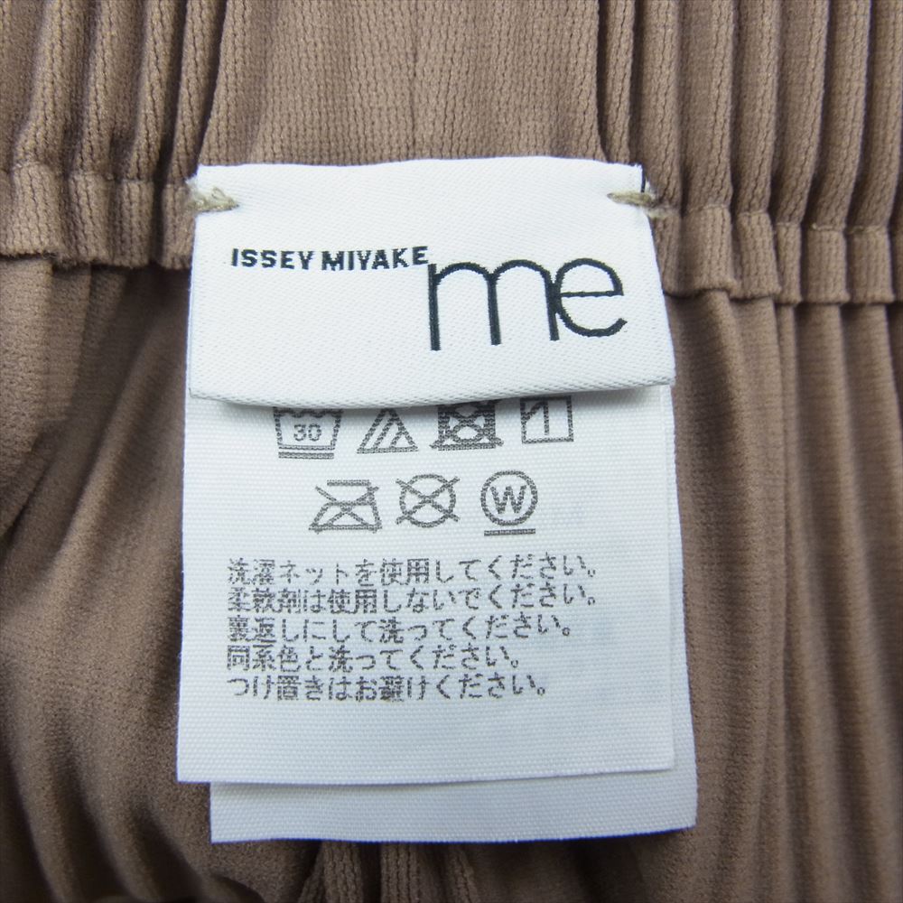 ISSEY MIYAKE イッセイミヤケ me ミー MI24KF418 プリーツ加工 ワイド パンツ ベージュ ベージュ系【中古】