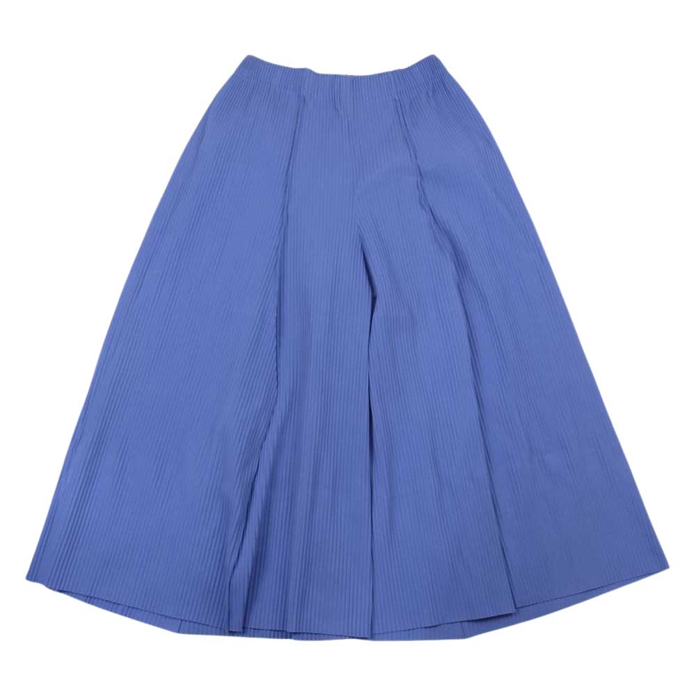 ISSEY MIYAKE イッセイミヤケ me ミー MI22KF634 Fine Knit Pleats Wide Pants プリーツ加工 ワイドパンツ パープル系【中古】