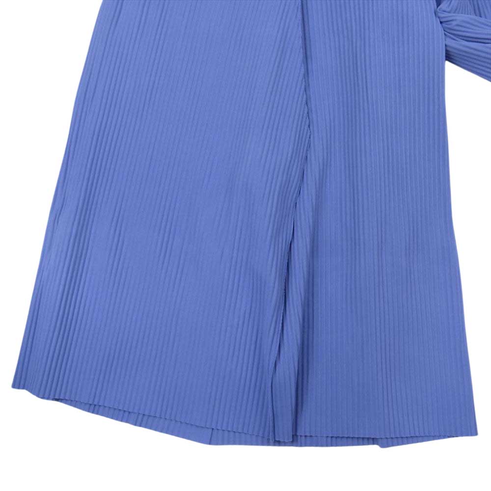 ISSEY MIYAKE イッセイミヤケ me ミー MI22KF634 Fine Knit Pleats Wide Pants プリーツ加工 ワイドパンツ パープル系【中古】