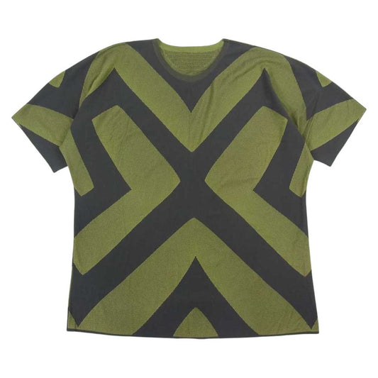 HOMME PLISSE ISSEY MIYAKE オム プリッセ イッセイミヤケ HP81JK310 Uネック カットソー 半袖 グレー系 イエロー系【中古】