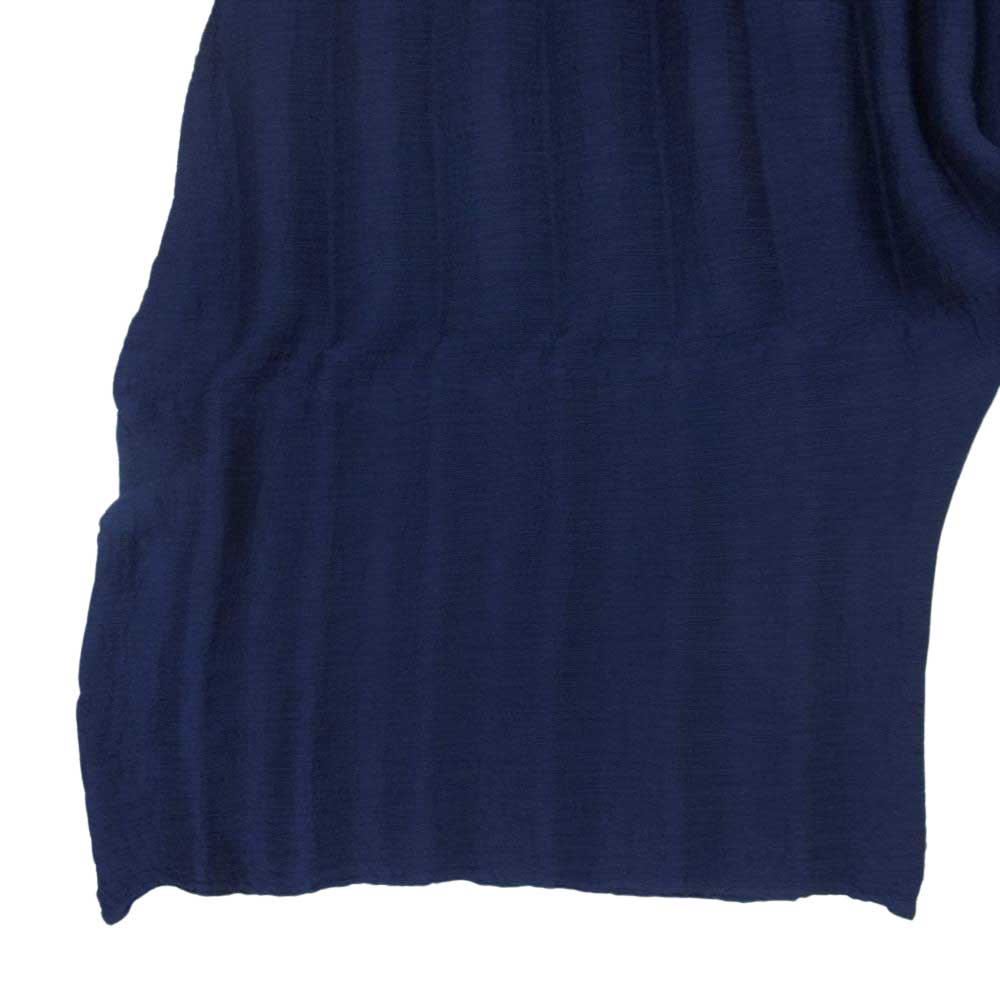 ISSEY MIYAKE イッセイミヤケ me ミー MI31FF554 RIPPLE SEE-THROUGH CREPE ハンドプリーツ加工 シースルークレープ サルエルパンツ ネイビー系【中古】