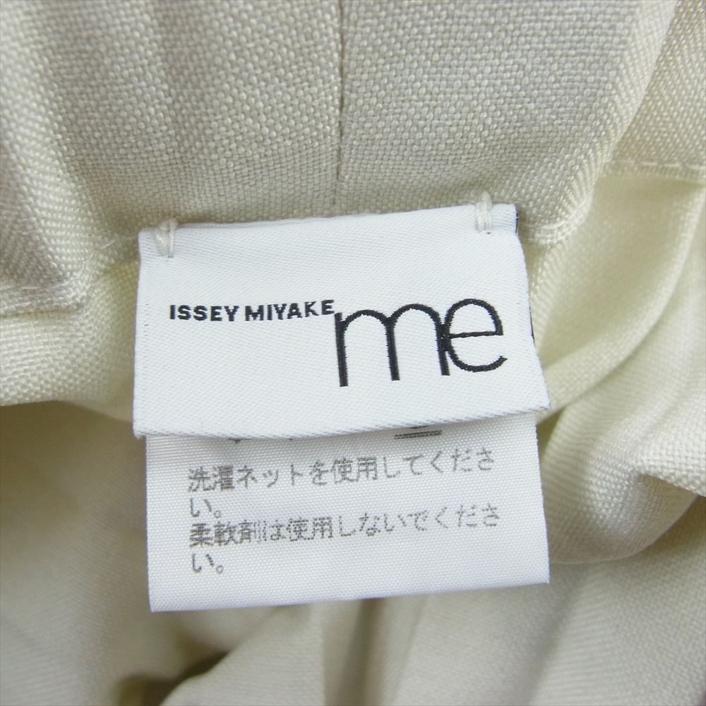ISSEY MIYAKE イッセイミヤケ me ミー MI21FF413 CUBE PLEATS プリーツ加工 キューブパンツ オフホワイト オフホワイト系【中古】