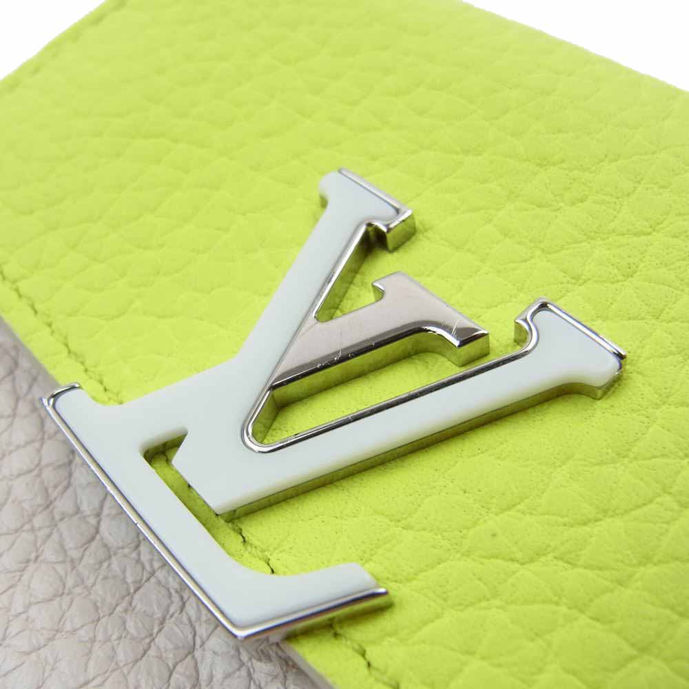 LOUIS VUITTON ルイ・ヴィトン M80325 ポルトフォイユ カプシーヌ XS ジョーヌ フルオ コキーヌ 三つ折り 財布 イエロー系 イエロー/アイボリー【中古】