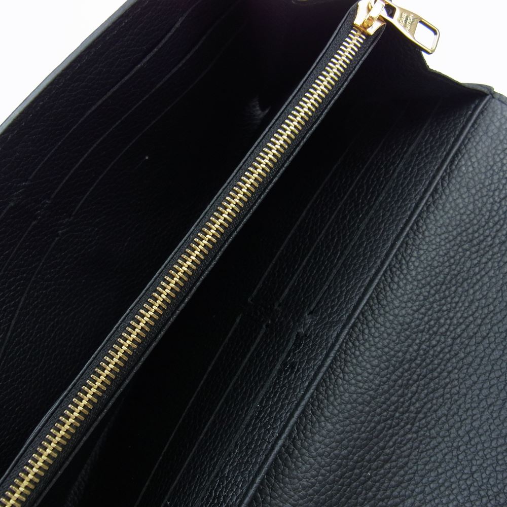LOUIS VUITTON ルイ・ヴィトン M69514 モノグラム アンプラント ポルトフォイユサラ 長財布  ベージュ系 クリーム×ブラック×レッド【中古】