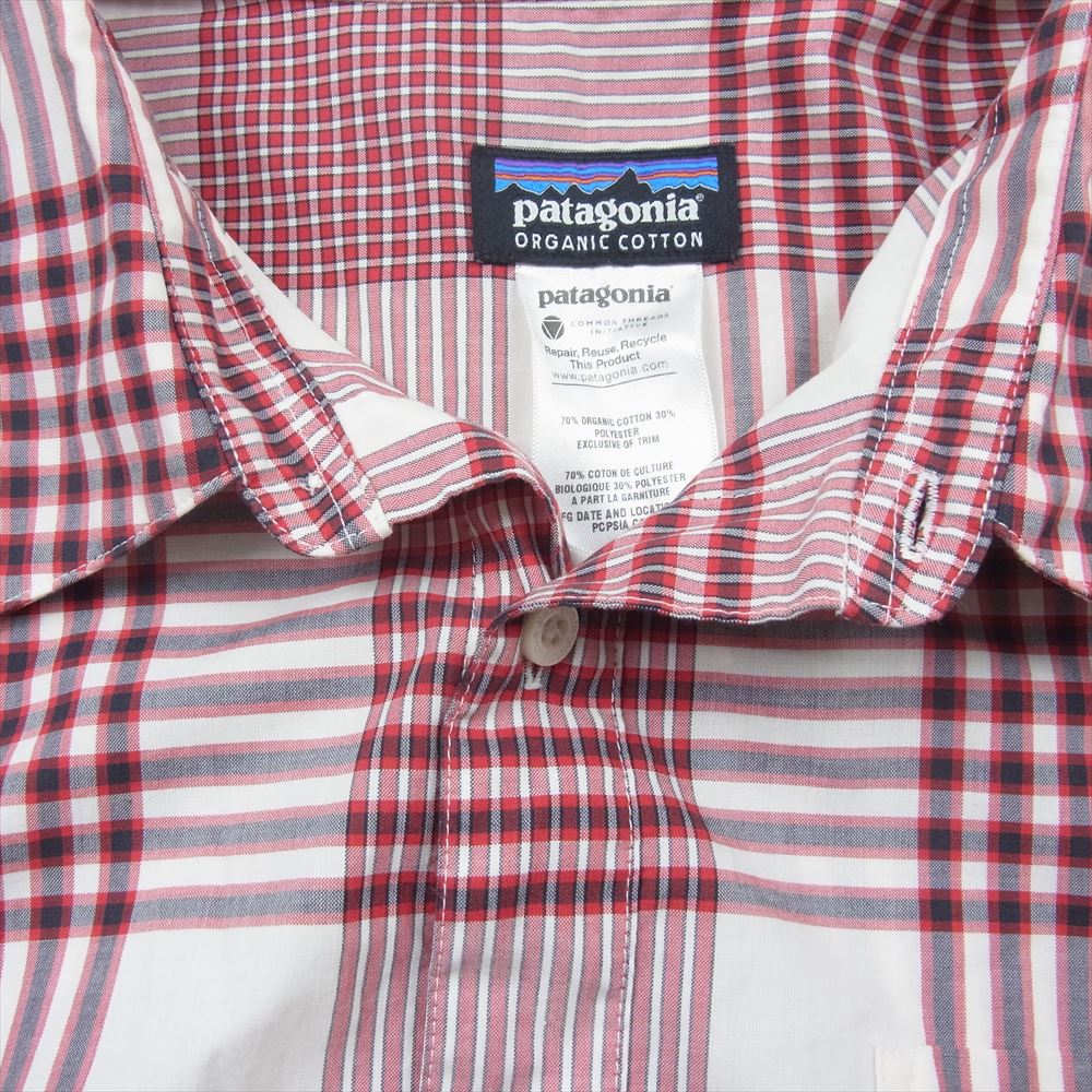 patagonia パタゴニア 12SS 52690 12年製 Go To Shirt ゴー トゥ シャツ オーガニックコットン チェック シャツ レッド系 L【中古】