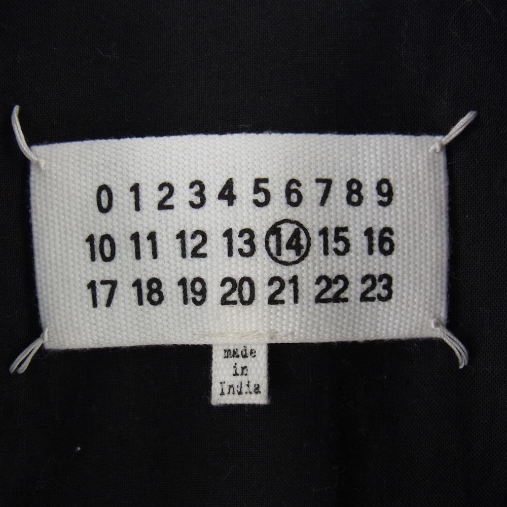 MAISON MARGIELA メゾンマルジェラ 20AW S50AM0489 SY1460  5-ZIP LEATHER JACKET 八の字 ラムレザー シングルライダース ジャケット ハの字 ブラック系 46【美品】【中古】