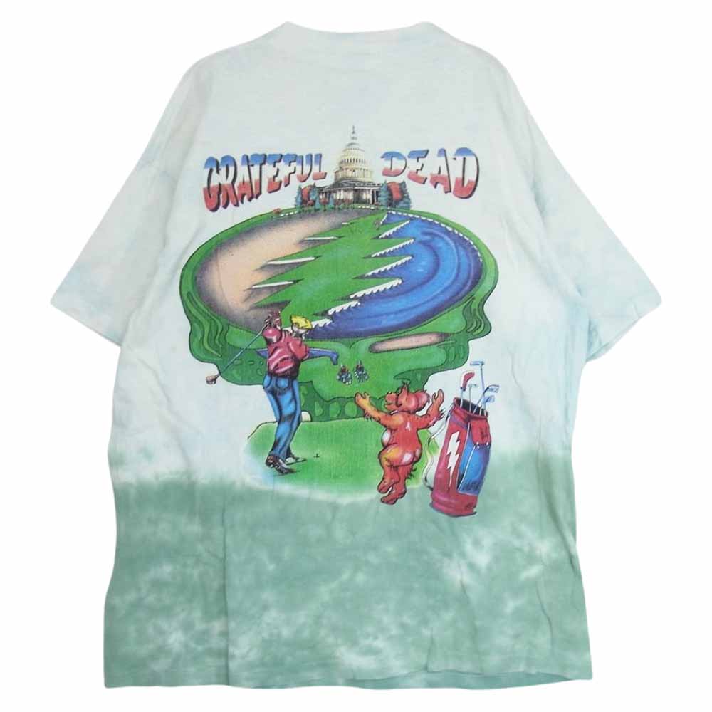 フルーツオブザルーム ヴィンテージ 90s GRATEFUL DEAD グレイトフルデッド デッドベア タイダイ プリント 半袖 Tシャツ マルチカラー系 XL【中古】