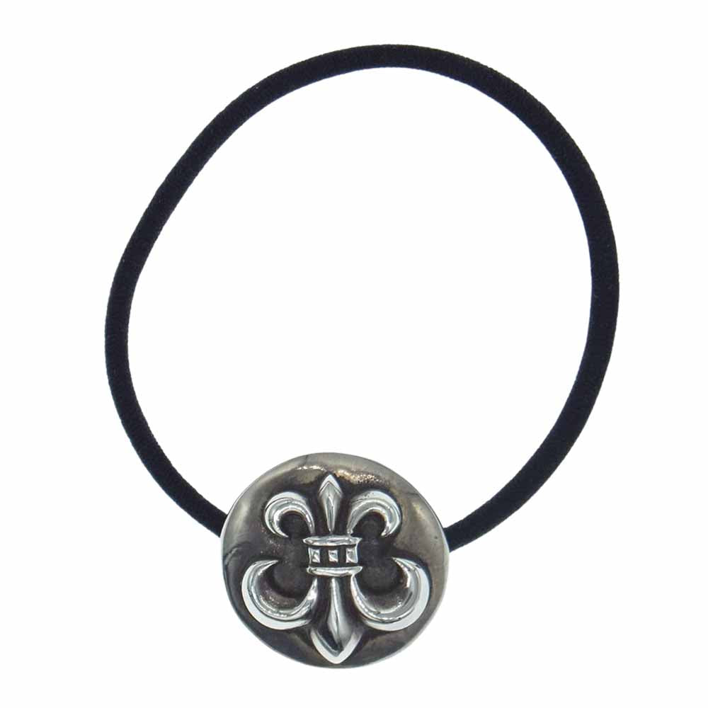 CHROME HEARTS クロムハーツ（原本有） HAIRBAND BSフレアボタンヘアゴム シルバーコンチョ シルバー系 ブラック系【中古】