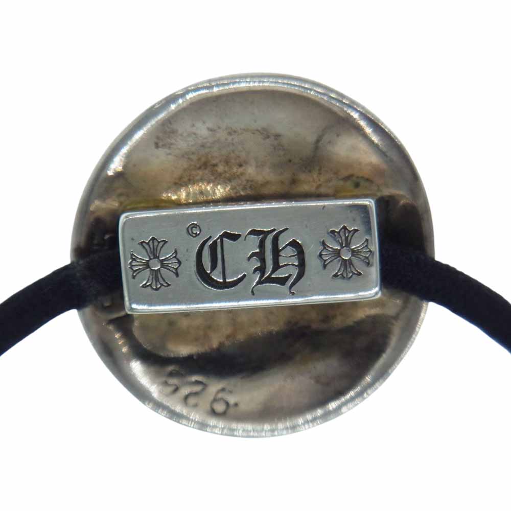 CHROME HEARTS クロムハーツ（原本有） HAIRBAND BSフレアボタンヘアゴム シルバーコンチョ シルバー系 ブラック系【中古】