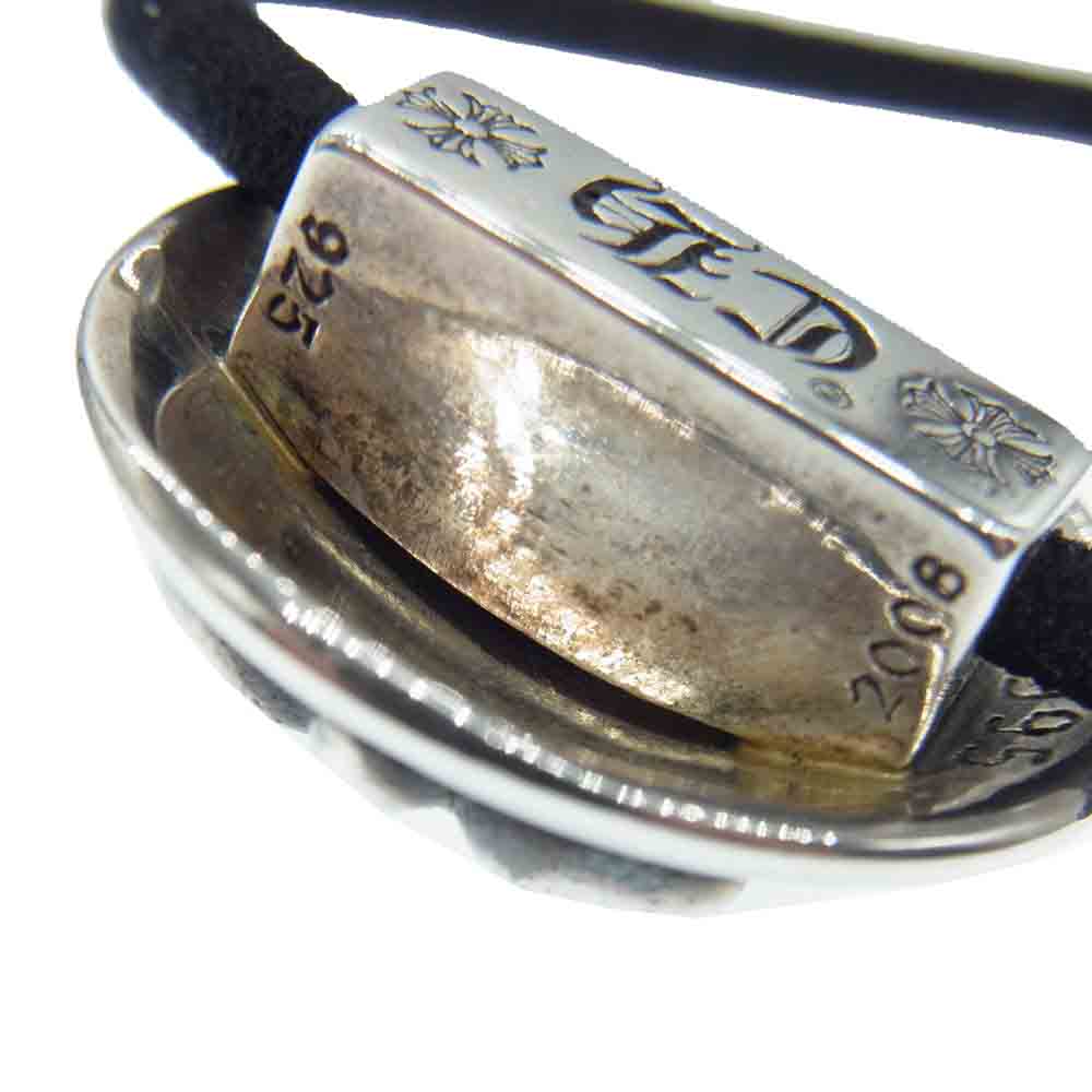 CHROME HEARTS クロムハーツ（原本有） HAIRBAND BSフレアボタンヘアゴム シルバーコンチョ シルバー系 ブラック系【中古】