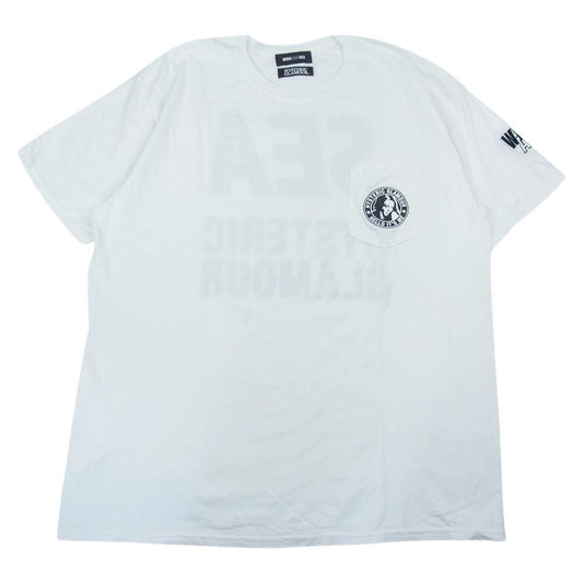 HYSTERIC GLAMOUR ヒステリックグラマー WDS HYS-05 wind and sea ウィンダンシー WDS T-SHIRT 半袖 Tシャツ ホワイト系 XL【中古】