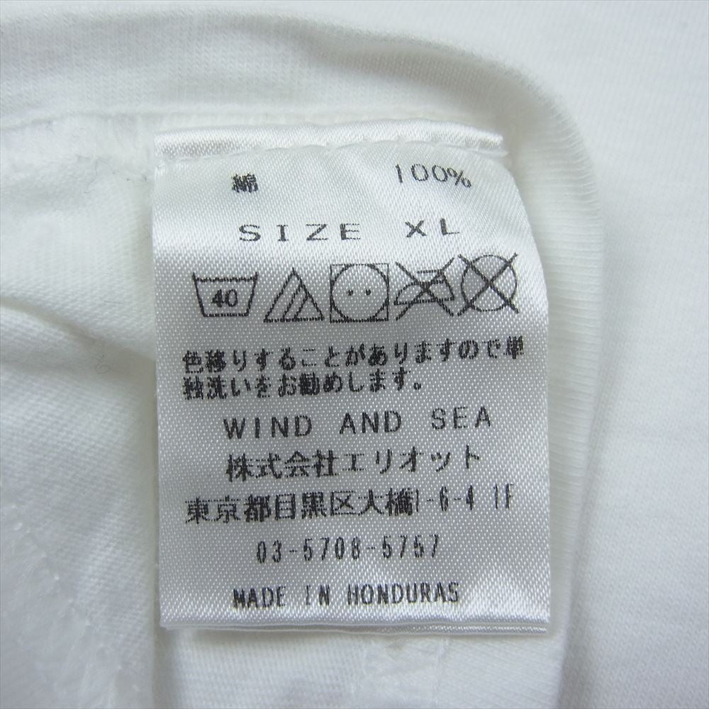 HYSTERIC GLAMOUR ヒステリックグラマー WDS HYS-05 wind and sea ウィンダンシー WDS T-SHIRT 半袖 Tシャツ ホワイト系 XL【中古】