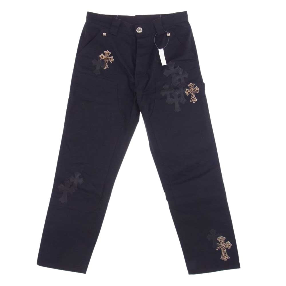 CHROME HEARTS クロムハーツ（原本無） CARPENTER クロスパッチ カーペンター パンツ ブラック系 30 170/84B【美品】【中古】