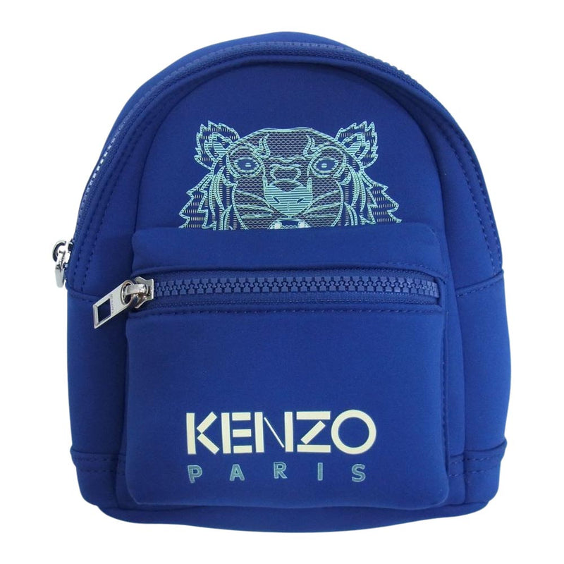 KENZO ケンゾー FA55SF301F22 KAMPUS TIGER HEAD タイガー ネオプレン ミニリュック バッグ ブルー系【中古】