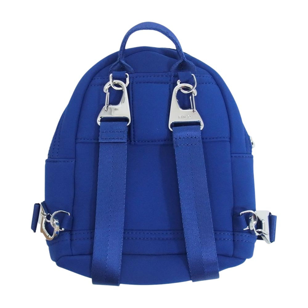 KENZO ケンゾー FA55SF301F22 KAMPUS TIGER HEAD タイガー ネオプレン ミニリュック バッグ ブルー系【中古】