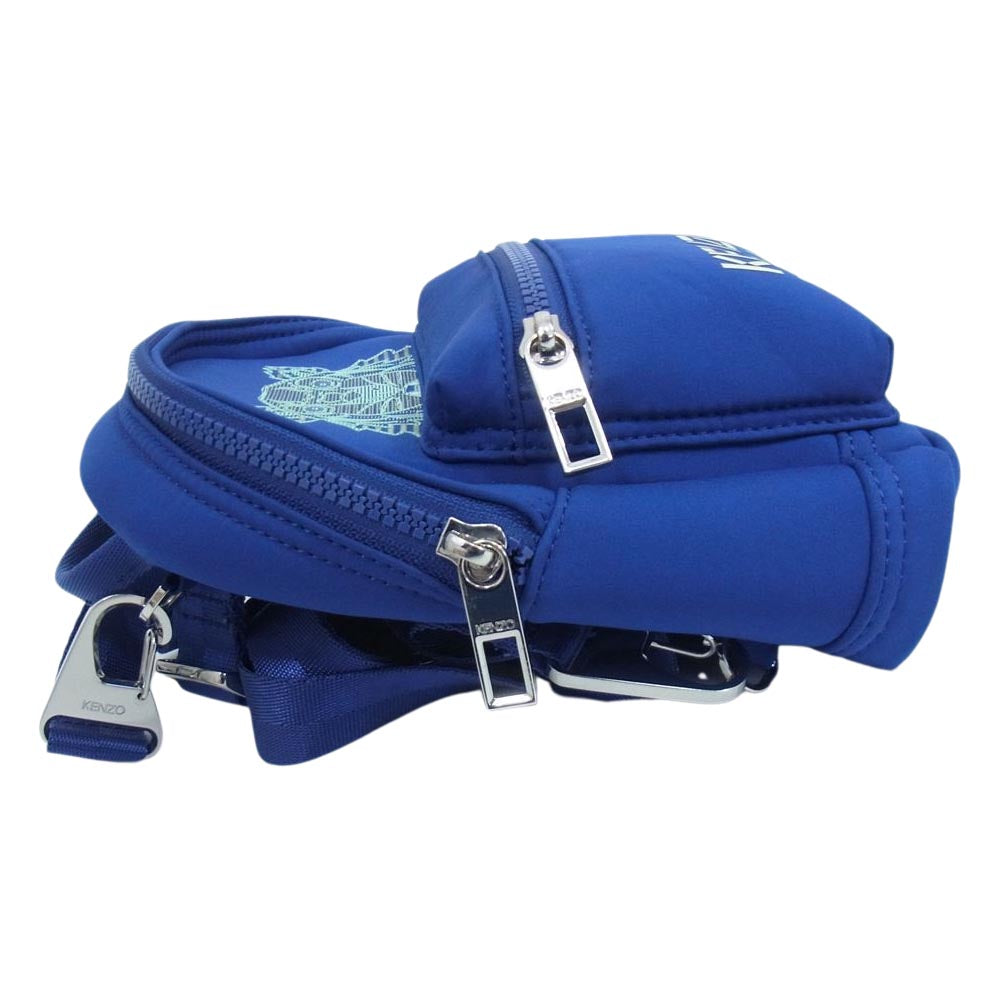KENZO ケンゾー FA55SF301F22 KAMPUS TIGER HEAD タイガー ネオプレン ミニリュック バッグ ブルー系【中古】