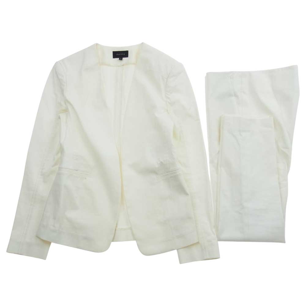 セオリー  ジャケットパンツ セットアップ ホワイト  オフホワイト系 ジャケット２ パンツ０【中古】