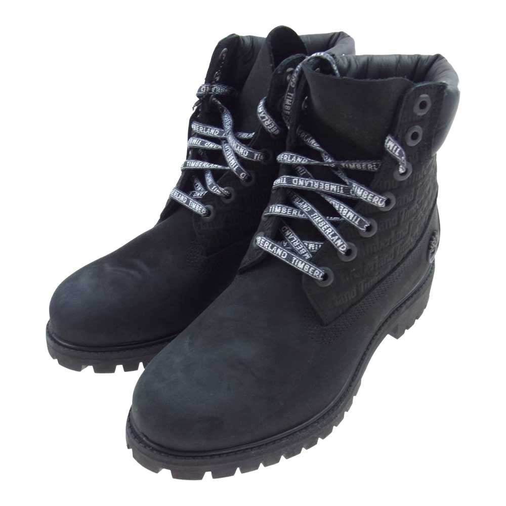 Timberland ティンバーランド TB 0A1TUW 001 6Inch Premium Logo Waterproof Boots プレミアム ロゴ ブーツ ブラック系 26cm【極上美品】【中古】