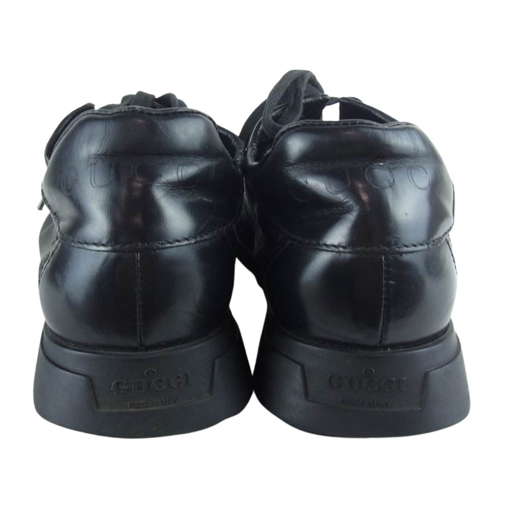 GUCCI グッチ シェリーライン レザー シューズ ブラック系 40【中古】