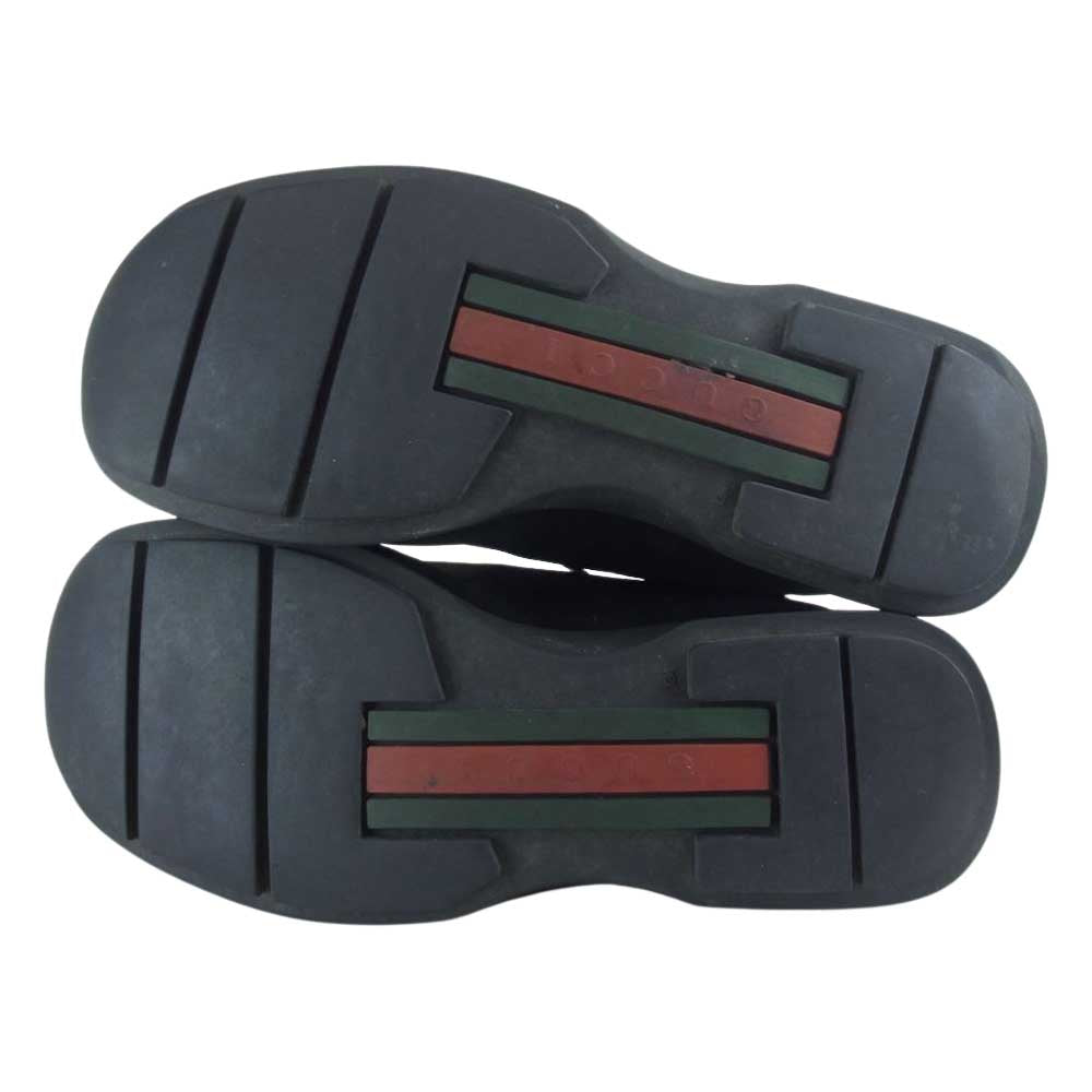 GUCCI グッチ シェリーライン レザー シューズ ブラック系 40【中古】