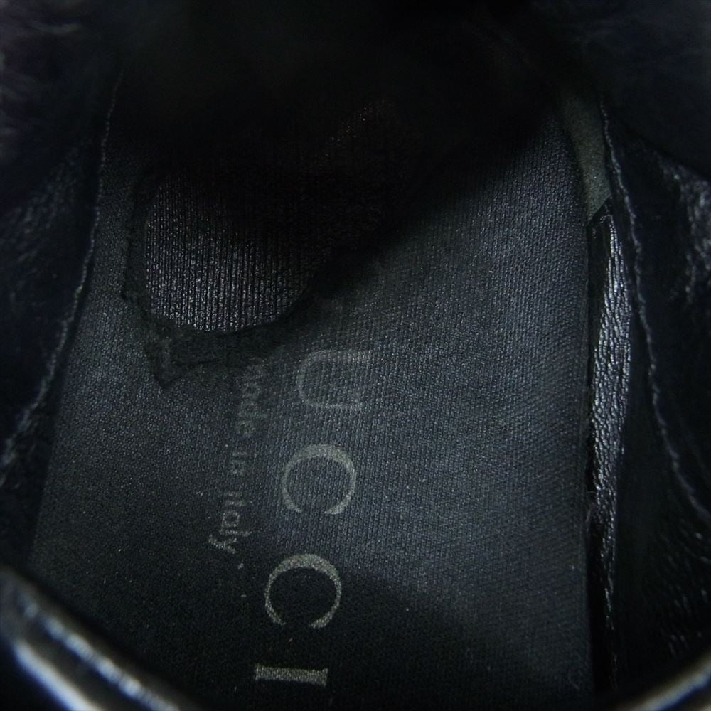 GUCCI グッチ シェリーライン レザー シューズ ブラック系 40【中古】