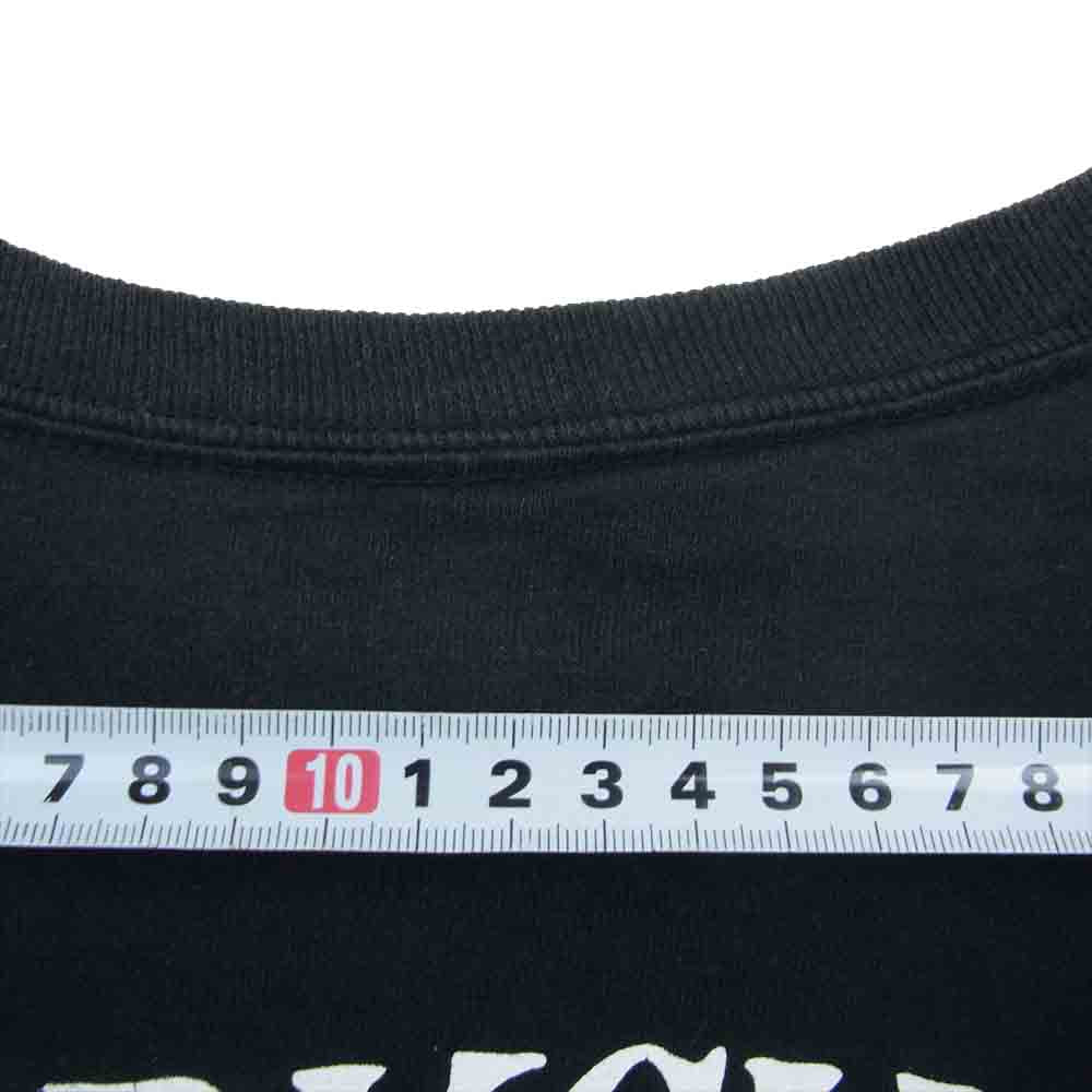 ポークチョップ 袖 バック プリント 長袖 Tシャツ ブラック系 M【中古】