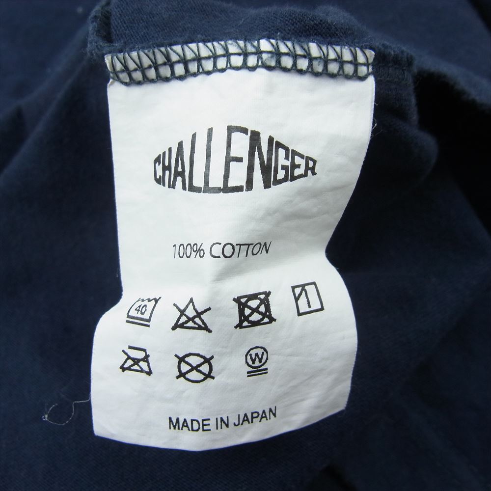 CHALLENGER チャレンジャー 18SS OMG! TEE プリント 半袖 Tシャツ ネイビー系 L【中古】