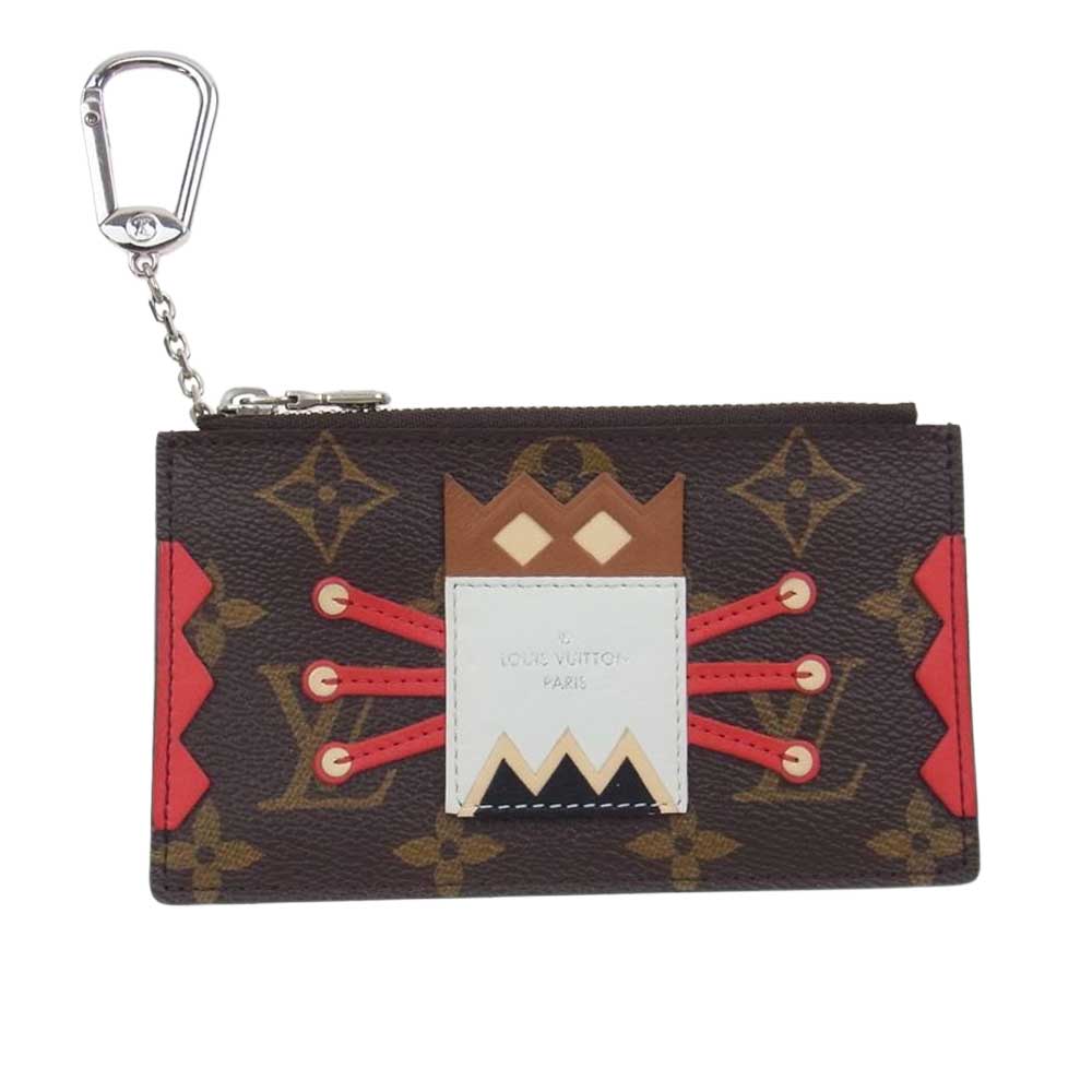 LOUIS VUITTON ルイ・ヴィトン M60213 ポシェット クレ トライバルマスク モノグラム コインケース ブラウン系 レッド系【中古】