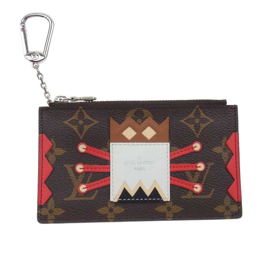 LOUIS VUITTON ルイ・ヴィトン M60213 ポシェット クレ トライバルマスク モノグラム コインケース ブラウン系 レッド系【中古】