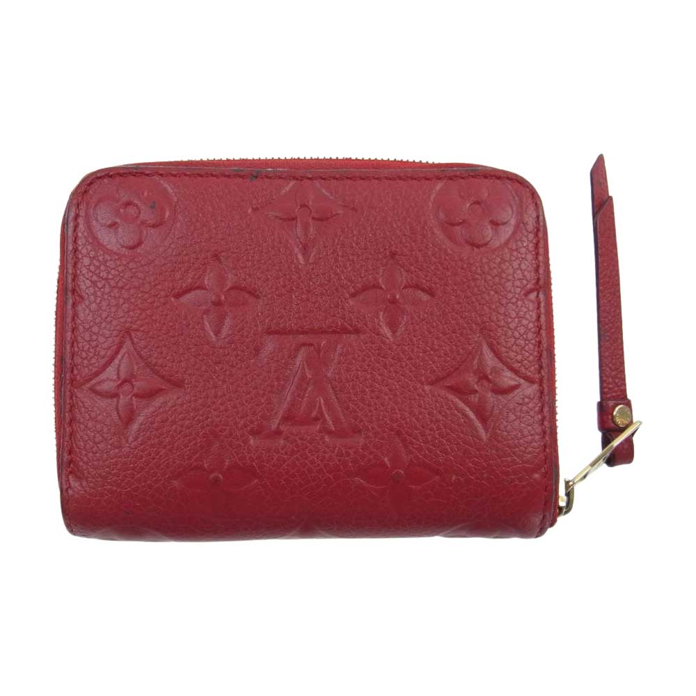 LOUIS VUITTON ルイ・ヴィトン M63696 モノグラム アンプラント ジッピー コインパース ケース 財布 レッド系【中古】