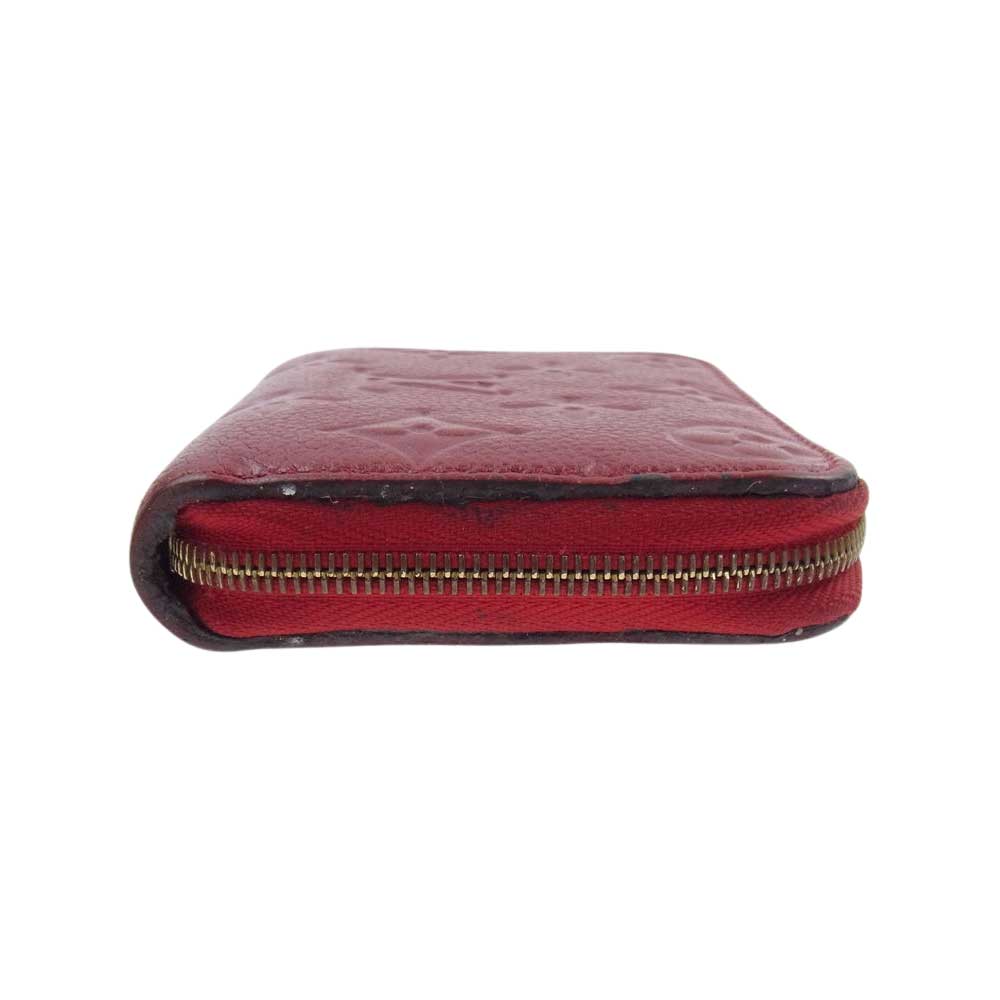 LOUIS VUITTON ルイ・ヴィトン M63696 モノグラム アンプラント ジッピー コインパース ケース 財布 レッド系【中古】