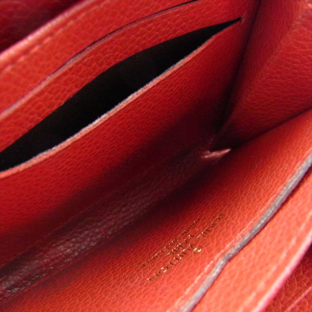 LOUIS VUITTON ルイ・ヴィトン M63696 モノグラム アンプラント ジッピー コインパース ケース 財布 レッド系【中古】