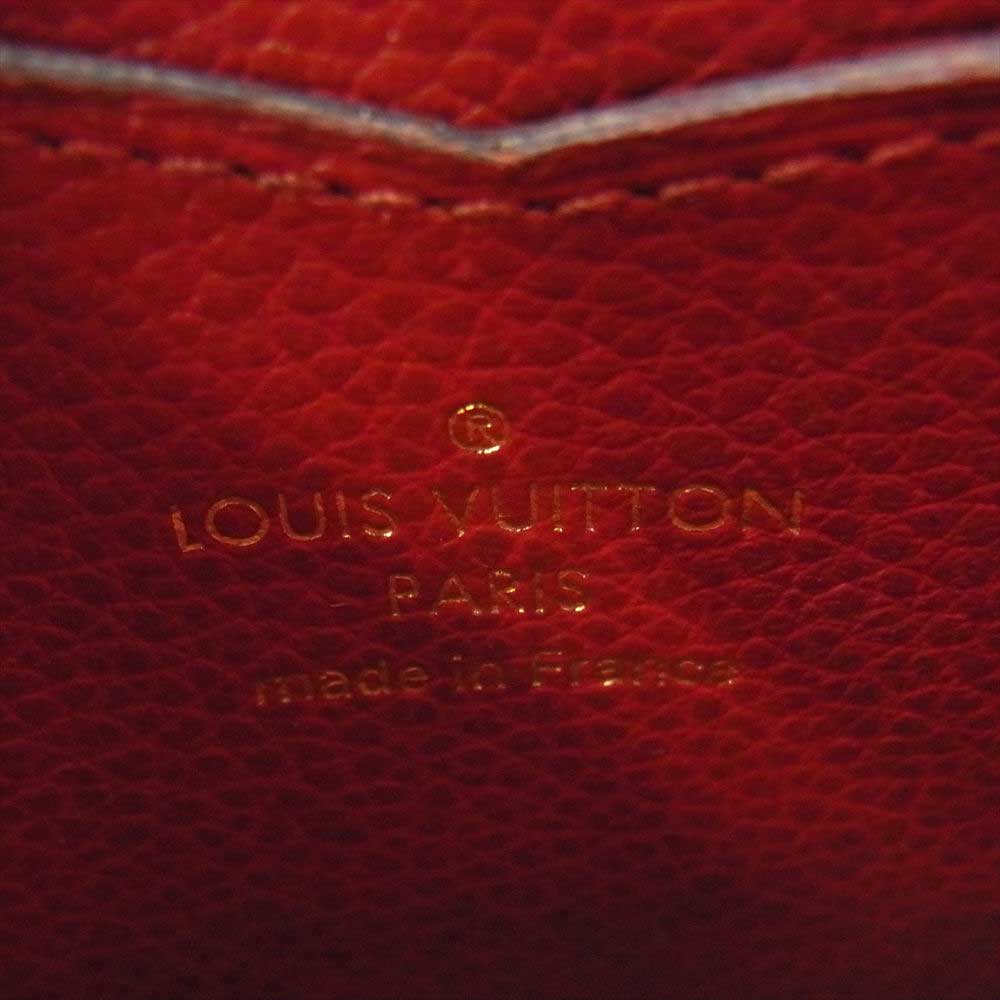 LOUIS VUITTON ルイ・ヴィトン M63696 モノグラム アンプラント ジッピー コインパース ケース 財布 レッド系【中古】