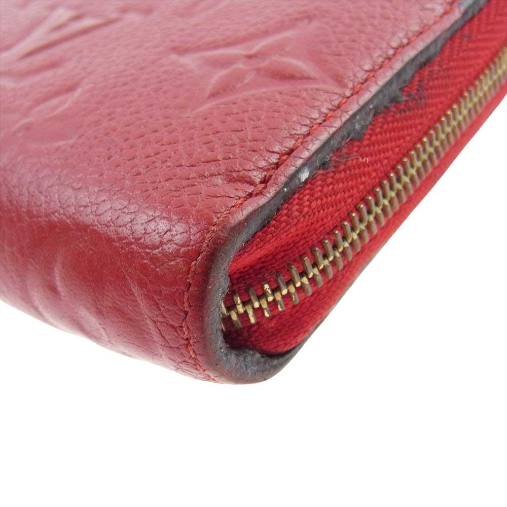 LOUIS VUITTON ルイ・ヴィトン M63696 モノグラム アンプラント ジッピー コインパース ケース 財布 レッド系【中古】