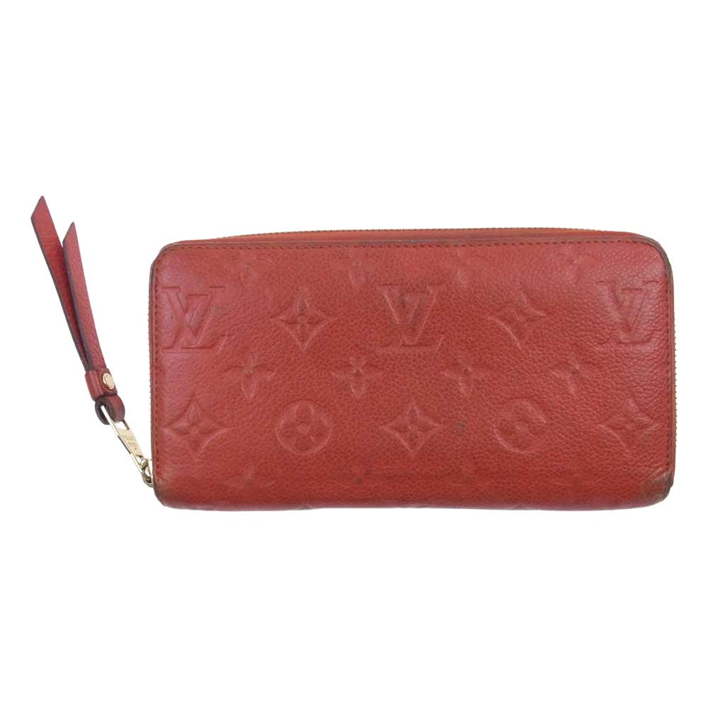 LOUIS VUITTON ルイ・ヴィトン M61865 ジッピー ウォレット モノグラム アンプラント 長財布 レッド系【中古】
